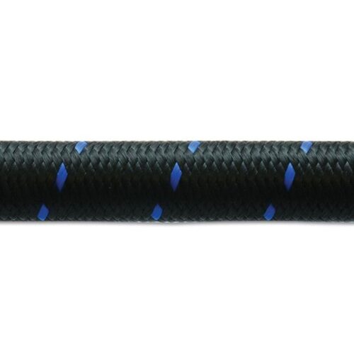 -10 AN Two-Tone Black/Blue Nylon Braided Flex Hose (5 foot roll)