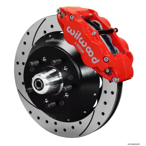 WILWOOD FNSL6R Front Hub Kit,12.88, Drill, Red WWE ProSpindle”