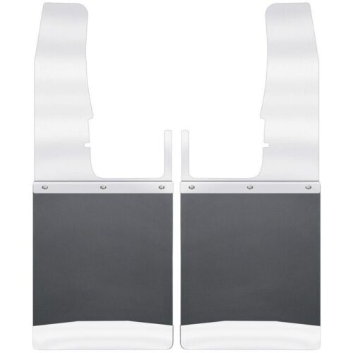 HUSKY Kick Back Mud Flaps Front 12 Wide – Stainless Steel Top and Weight 2009-2