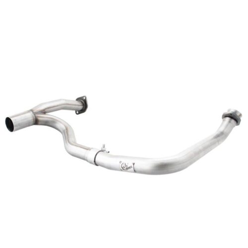 aFe Twisted Steel Y-Pipe 2in to 2-1/2in Aluminized Steel Exhaust System Jeep Wra