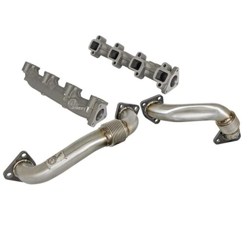 aFe Twisted Steel Power Package Up-Pipes & Manifold GM Diesel Trucks 01-04 V8-6.