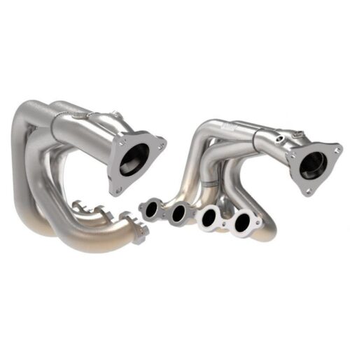 aFe Twisted Steel 1-7/8 IN to 2-3/4 IN 304 Stainless Headers w/ Raw Finish Chevr