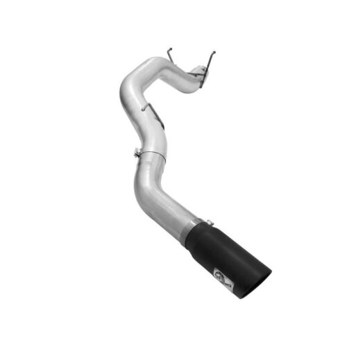 aFe ATLAS 5in DPF-Back Aluminized Steel Exhaust System w/Black Tip – 49-02039-B