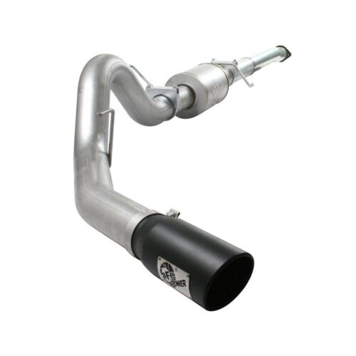 aFe ATLAS 4in Aluminized Steel Cat-Back Exhaust System w/Black Tip Ford F-150 11