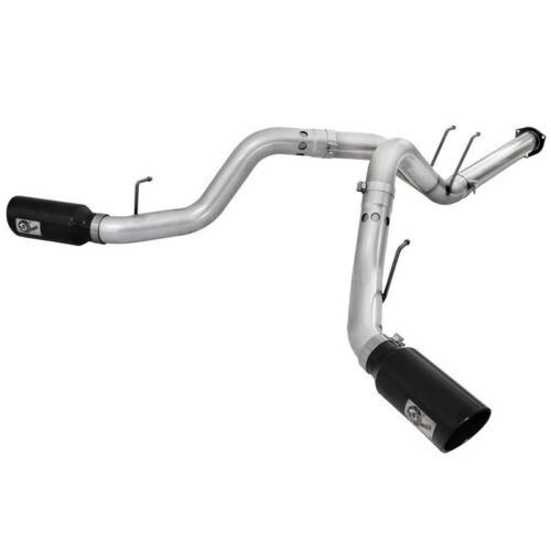 aFe ATLAS 4in Aluminized Steel DPF-Back Exhaust System w/Black Tip Ford Diesel T