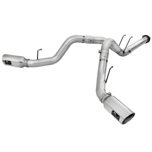 aFe ATLAS 4in Aluminized Steel DPF-Back Exhaust System w/Polished Tip Ford Diese