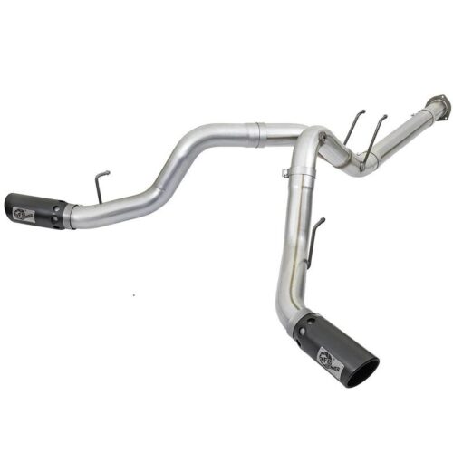 aFe ATLAS 4in Aluminized Steel DPF-Back Exhaust System w/Black Tip – 49-03092-B