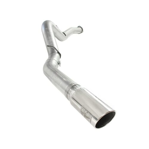 aFe ATLAS 5in Aluminized Steel DPF-Back Exhaust System w/Polished Tip GM Diesel – 49-04040-P