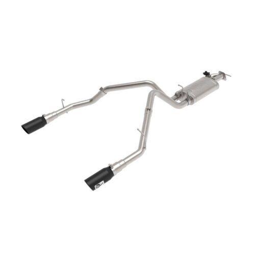 aFe Gemini XV 3 IN 304 Stainless Steel Cat-Back Exhaust System w/ Cut-Out Black – 49-32081-B