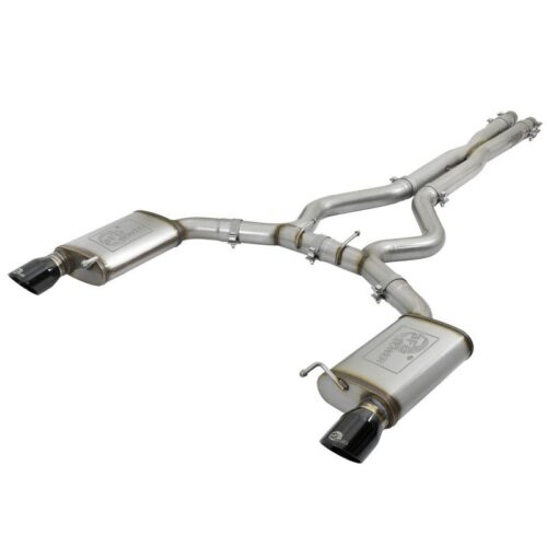 aFe MACH Force-Xp 3in 304 Stainless Steel Cat-Back Exhaust System w/Black Tip