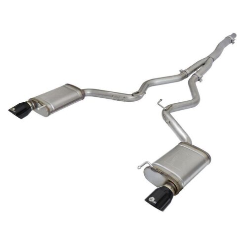 aFe MACH Force-Xp 3in to 2-1/2in Stainless Steel Cat-Back Exhaust System w/Black – 49-33084-B