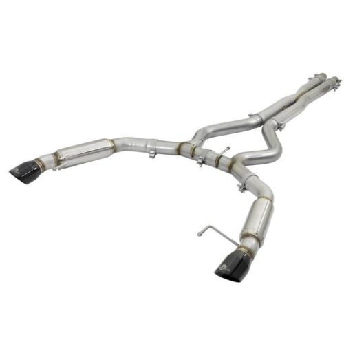 aFe MACH Force-Xp Cat-Back Exhaust System w/ Muffler – Black Tip Mustang 15-17 V