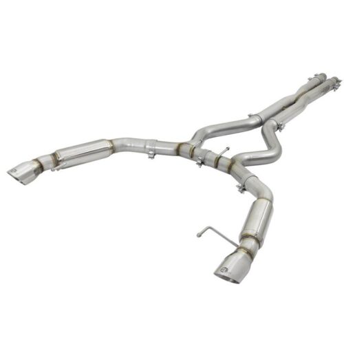 aFe MACH Force-Xp Cat-Back Exhaust System w/ Muffler – Polished Tip Mustang 15-1