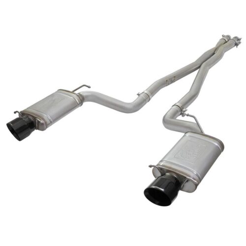 aFe MACH Force-Xp 3in 304 Stainless Steel Cat-Back Exhaust System w/Black Tip Ca – 49-34063-B