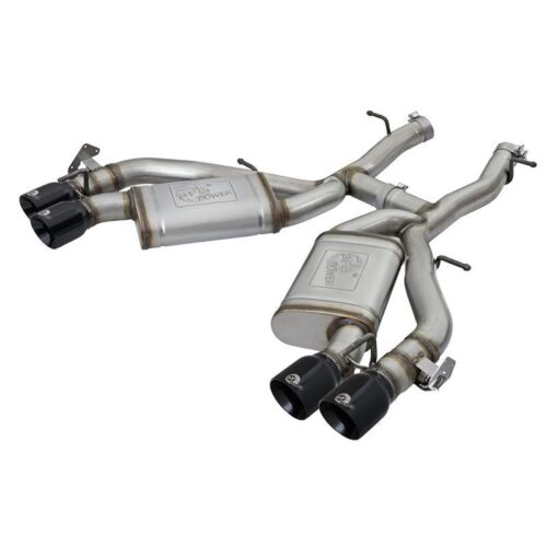 aFe MACH Force-Xp 3in 304 Stainless Steel Axle-Back Exhaust System w/Black Tip C