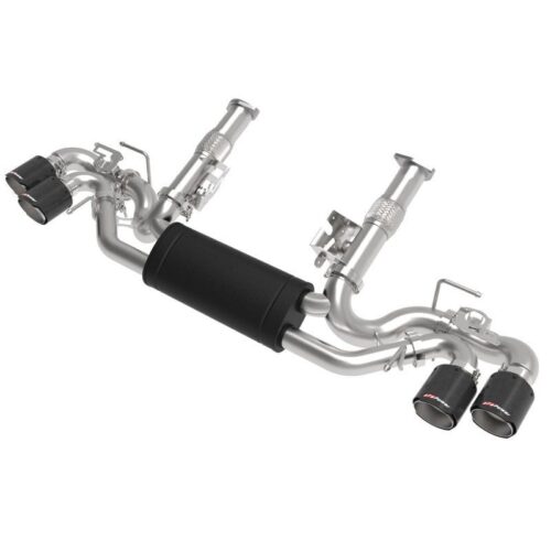 aFe MACH Force-Xp 2-1/2 IN 304 Stainless Steel Cat-Back Exhaust w/Carbon Fiber T – 49-34124-C