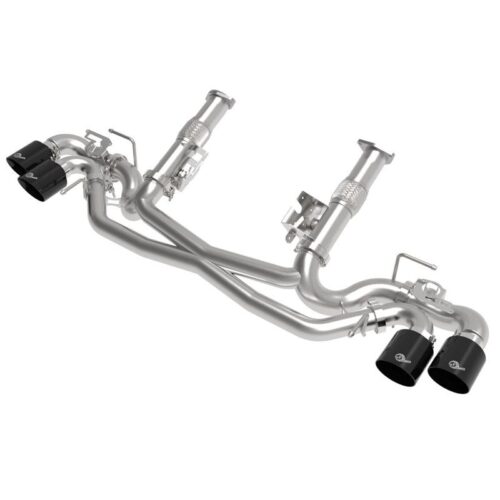 aFe MACH Force-Xp 304 Stainless Steel Cat-Back Exhaust w/o Muffler Black (w/ NPP