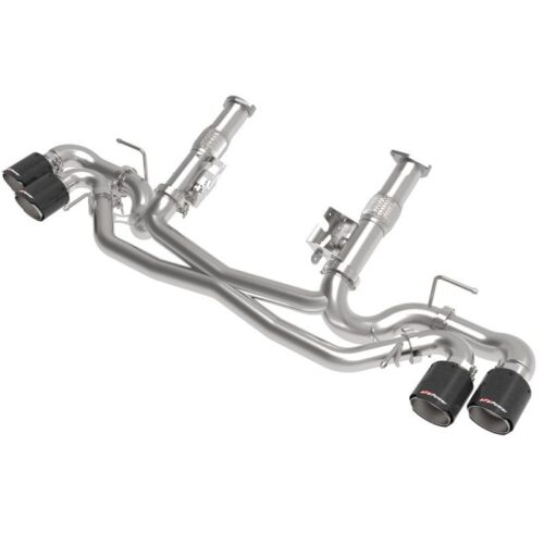 aFe MACH Force-Xp 2-1/2 IN 304 Stainless Steel Cat-Back Exhaust w/Carbon Fiber T – 49-34127NM-C