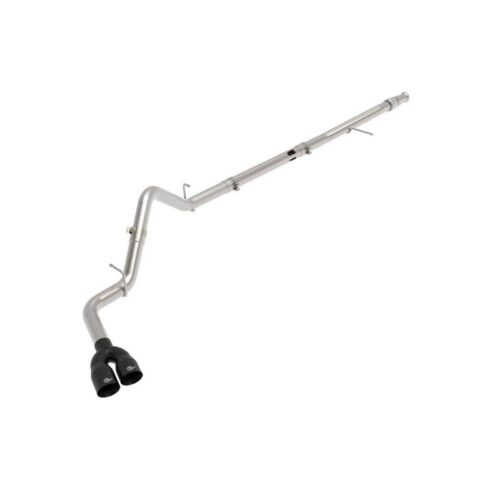 aFe Rebel XD Series 3 IN 304 Stainless Steel DPF-Back Exhaust w/Dual Black Tips – 49-34129-B