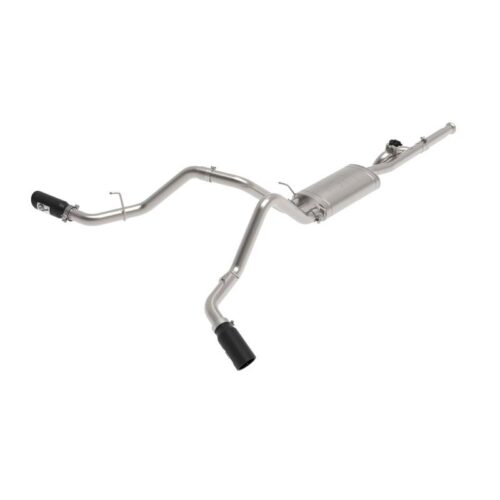 aFe Gemini XV 3 IN 304 Stainless Steel Cat-Back Exhaust System w/ Cut-Out Black – 49-34131-B