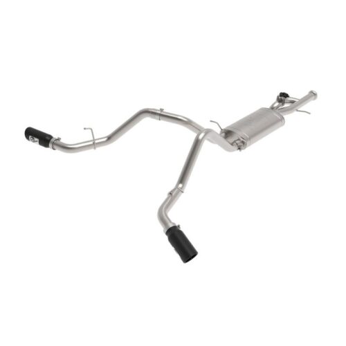 aFe Gemini XV 3 IN 304 Stainless Steel Cat-Back Exhaust System w/ Cut-Out Black – 49-34133-B