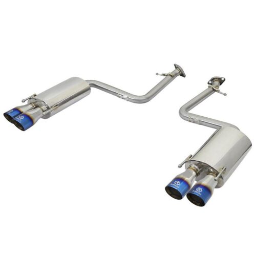 aFe Takeda 2in Stainless Steel Axle-Back Exhaust Sys w/Polished Blue Tips