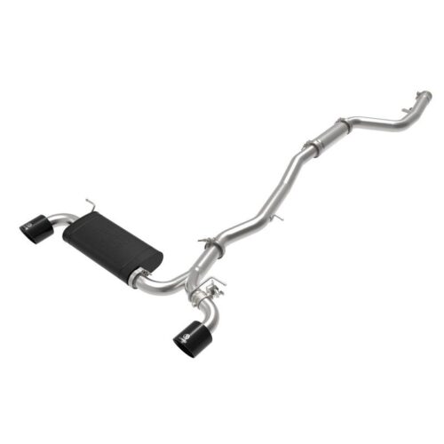 aFe Takeda 3 IN to 2-1/2 IN 304 Stainless Steel Cat-Back Exhaust System w/ Black – 49-36043-B