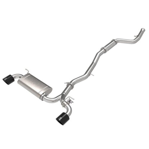 aFe Takeda 3 IN to 2-1/2 IN 304 Stainless Steel Cat-Back Exhaust System w/ Black – 49-36050-B