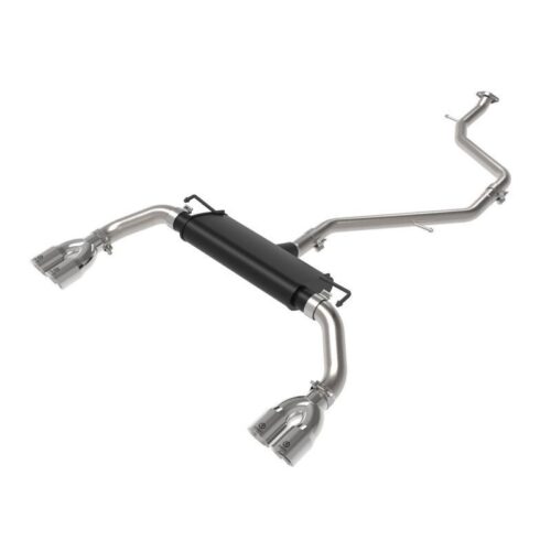 aFe Takeda 2 IN to 2-1/2 IN 304 Stainless Steel Cat-Back Exhaust w/ Polished Tip