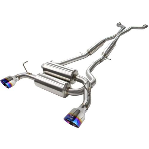 aFe Takeda 2-1/2 IN 304 Stainless Steel Cat-Back Exhaust System w/ Blue Flame Ti – 49-36103-L