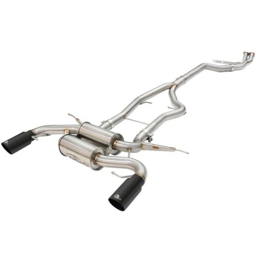 aFe MACH Force-Xp 3in to 2-1/2in Stainless Steel Cat-Back Exhaust System w/Black – 49-36328-B