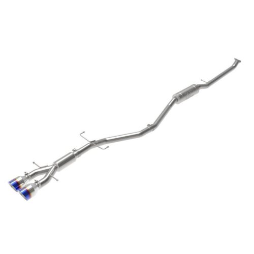 aFe Takeda 2-1/2 IN 304 Stainless Steel Cat-Back Exhaust System w/ Blue Flame Ti – 49-36619-L