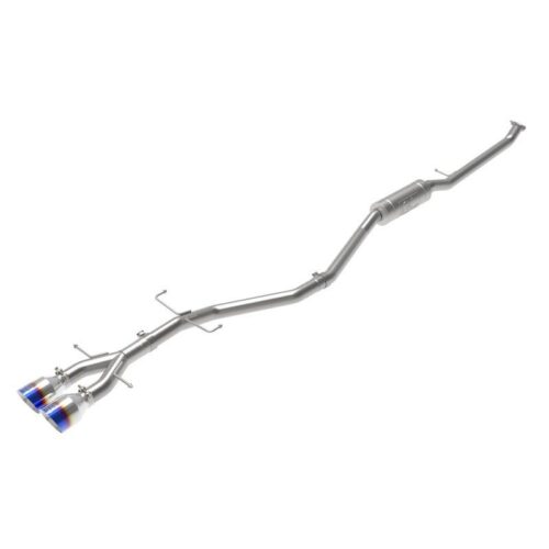 aFe Takeda 2-1/2 IN 304 Stainless Steel Cat-Back Exhaust System w/ Blue Flame Ti – 49-36620-L