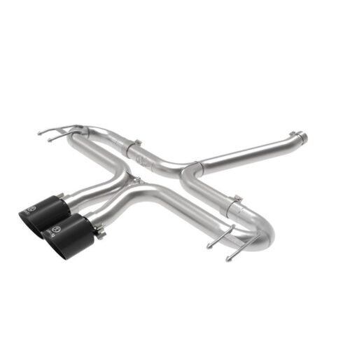 aFe Takeda 2-1/2 IN 304 Stainless Steel Axle-Back Exhaust System w/ Black Tips H – 49-36625-B