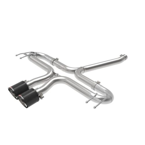 aFe Takeda 2-1/2 IN 304 Stainless Steel Axle-Back Exhaust System w/ Carbon Fiber – 49-36625-C