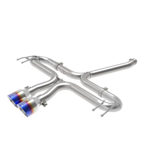 aFe Takeda 2-1/2 IN 304 Stainless Steel Axle-Back Exhaust System w/ Blue Flame T – 49-36625-L