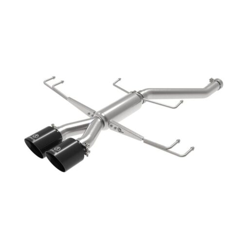 aFe Takeda 2-1/2 IN 304 Stainless Steel Axle-Back Exhaust System w/ Black Tips H – 49-36626-B