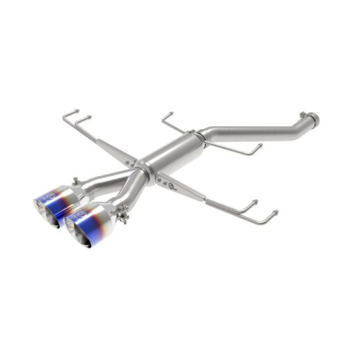 aFe Takeda 2-1/2 IN 304 Stainless Steel Axle-Back Exhaust System w/ Blue Flame T – 49-36626-L