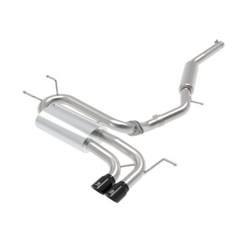 aFe Takeda 2-1/2 IN 304 Stainless Steel Cat-Back Exhaust System w/ Black Tip Maz