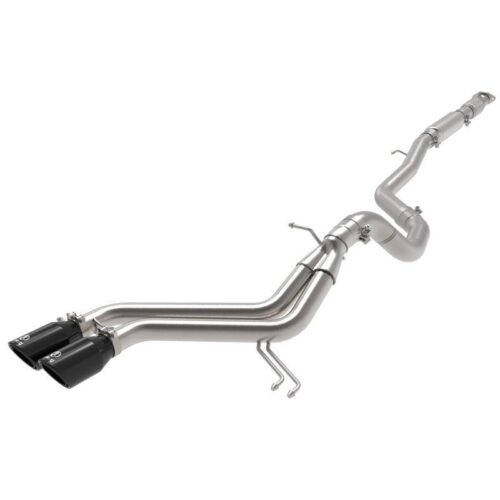 aFe Takeda 2-1/2 IN to 3 IN 304 Stainless Steel Cat-Back Exhaust w/ Black Tips H – 49-37018-B