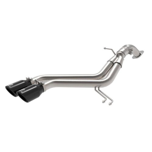 aFe Takeda 3 IN to 2-1/2 IN 304 Stainless Steel Axle-Back Exhaust w/ Black Tip H – 49-37019-B