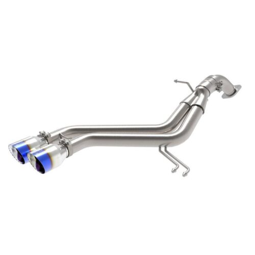 aFe Takeda 3 IN to 2-1/2 IN 304 Stainless Steel Axle-Back Exhaust w/ Blue Flame – 49-37019-L