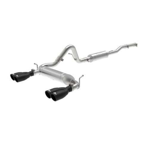 aFe Vulcan Series 2-1/2 IN 304 Stainless Steel Cat-Back Exhaust System Black Jee