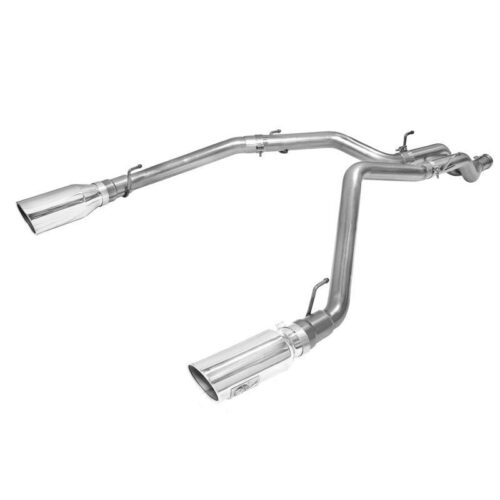 aFe Large Bore-HD 3in 409 Stainless Steel DPF-Back Exhaust System w/Polished Tip – 49-42045-P