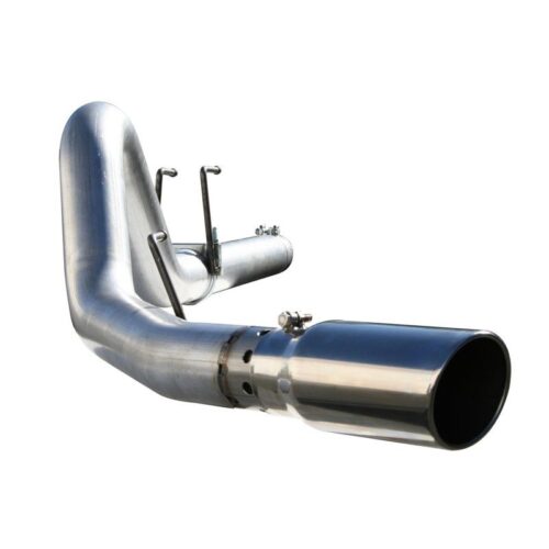 aFe Large Bore-HD 4in 409 Stainless Steel DPF-Back Exhaust System Ford Diesel Tr – 49-43006