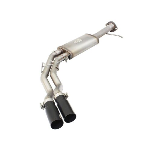 aFe Rebel Series 3in to 2-1/2in Stainless Steel Cat-Back Exhaust System w/Black – 49-43071-B