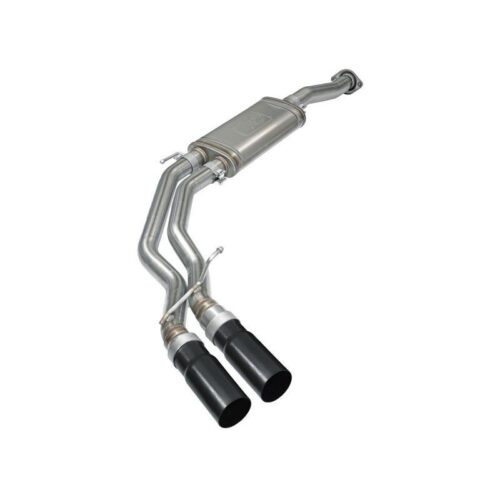 aFe Rebel Series 3in to 2-1/2in Stainless Steel Cat-Back Exhaust System w/Black – 49-43081-B