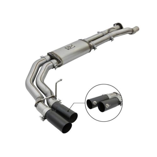 aFe Rebel Series 3in Cat-Back Exhaust System w/ Dual Mid-Side Exit – Black Ford