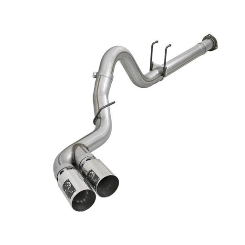 aFe Rebel XD Series 4 IN 409 Stainless Steel DPF-Back Exhaust w/Dual Polished Ti – 49-43120-P