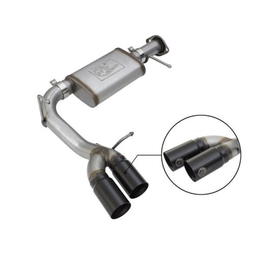 aFe Rebel Series 3in Stainless Steel Cat-Back Exhaust System w/Black Tip